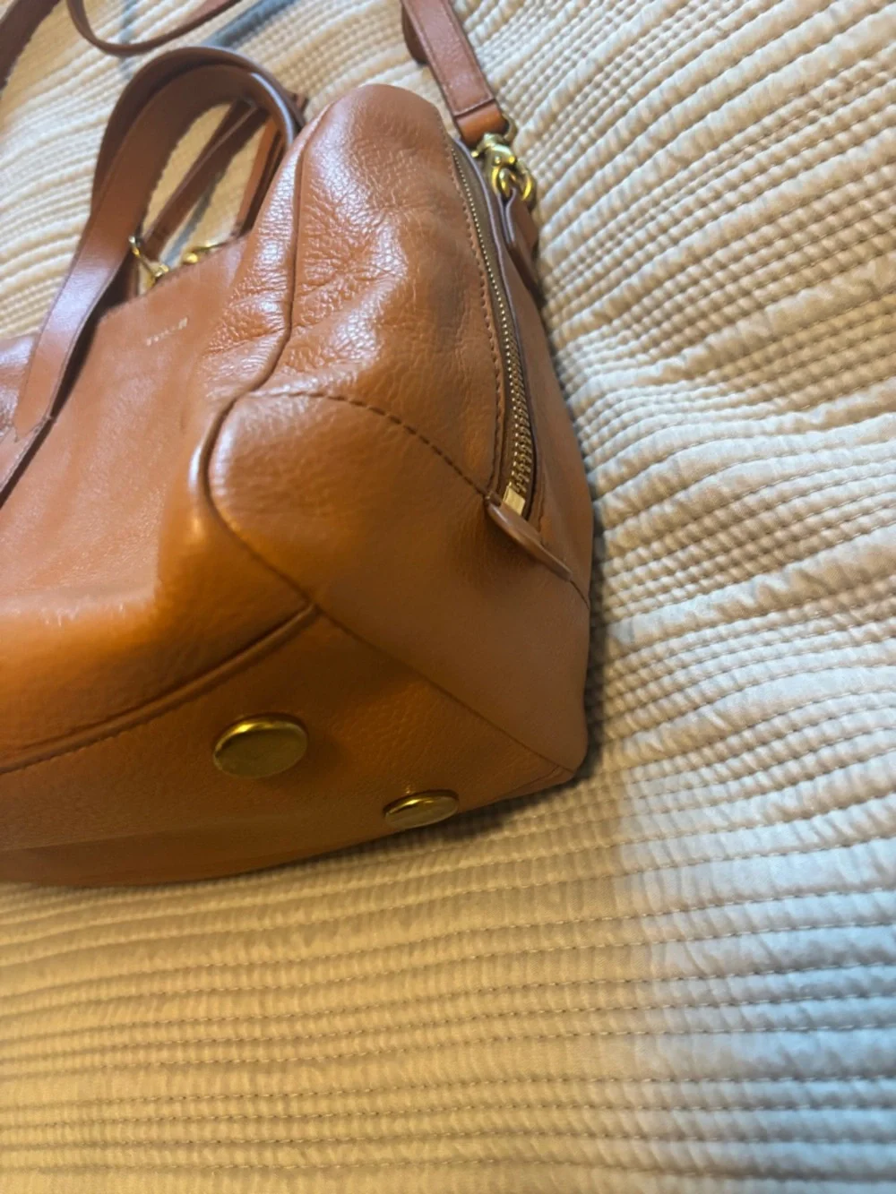 Fossil Sydney tan leather satchel Excellent